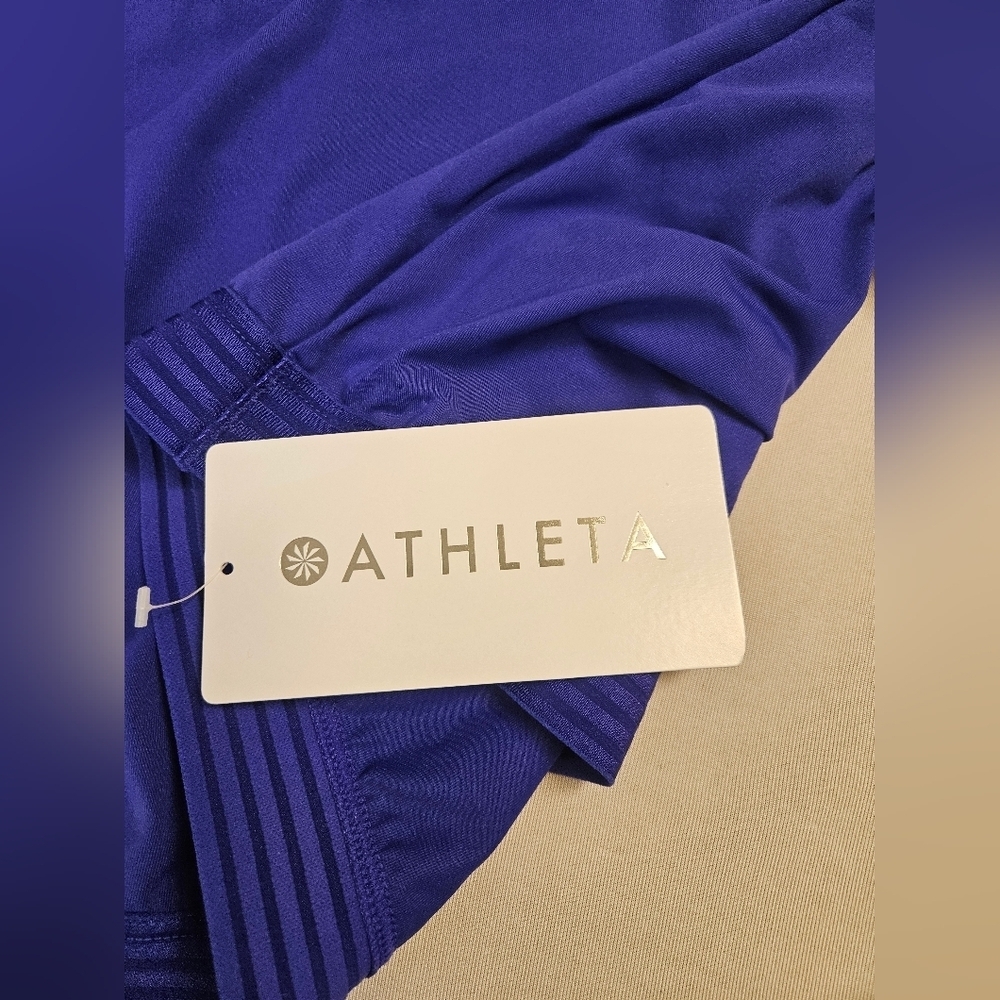 Athleta- Cross Back   Tank,Women's 34B-C Blue. Halter Neckline,UPF Quick Dryi - Picture 5 of 9